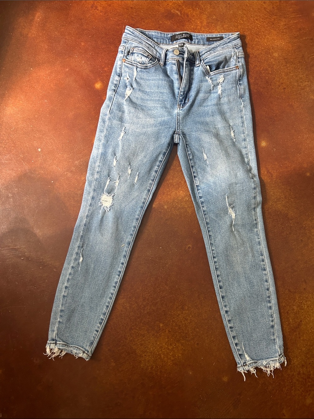 Judy Blue Light Blue Distressed relaxed fit